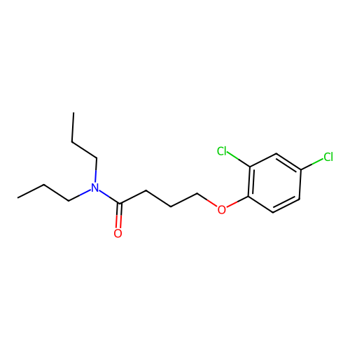 4-(2,4-dichlorophenoxy)-N,N-dipropylbutanamide structure