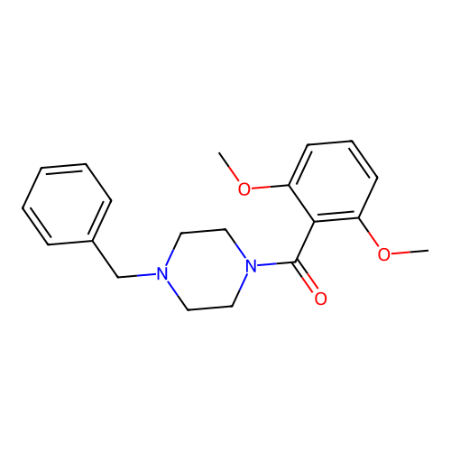 (4-Benzylpiperazin-1-yl)(2,6-dimethoxyphenyl)methanone structure