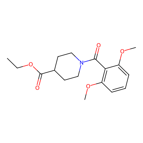 Ethyl 1-(2,6-dimethoxybenzoyl)piperidine-4-carboxylate structure
