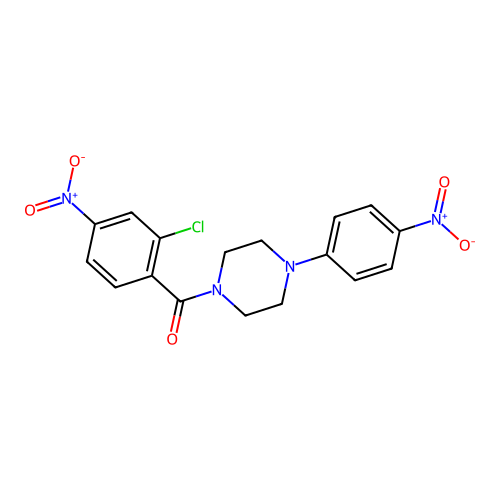 (2-Chloro-4-nitrophenyl)[4-(4-nitrophenyl)piperazin-1-yl]methanone structure