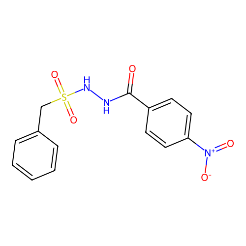 N'-benzylsulfonyl-4-nitrobenzohydrazide structure