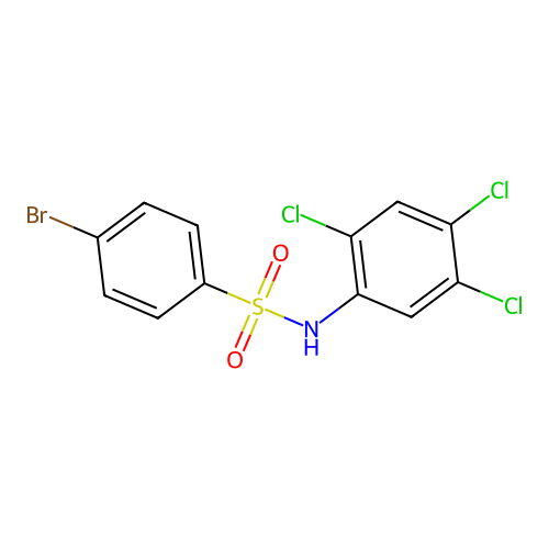 4-bromo-N-(2,4,5-trichlorophenyl)benzenesulfonamide structure