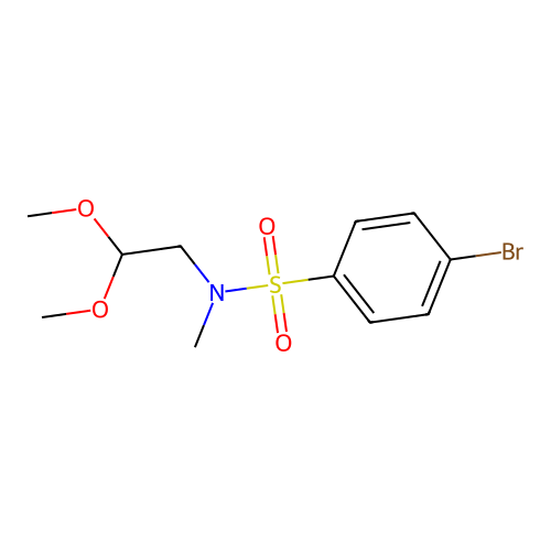4-bromo-N-(2,2-dimethoxyethyl)-N-methylbenzenesulfonamide structure