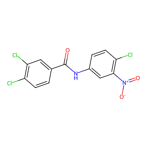 3,4-dichloro-N-(4-chloro-3-nitrophenyl)benzamide structure