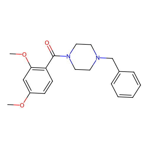 (4-Benzylpiperazin-1-yl)(2,4-dimethoxyphenyl)methanone structure