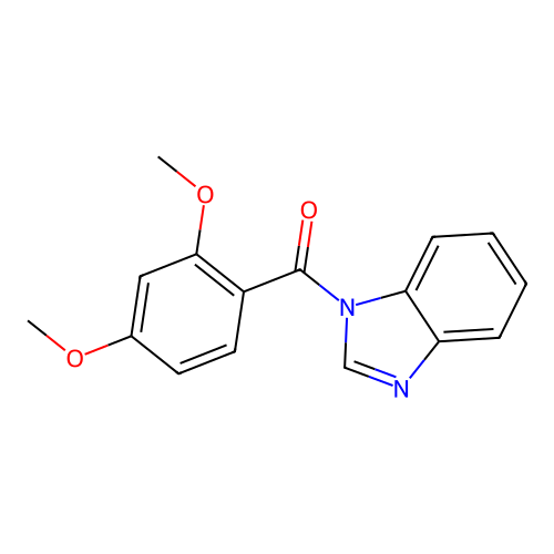 Benzimidazol-1-yl-(2,4-dimethoxyphenyl)methanone structure