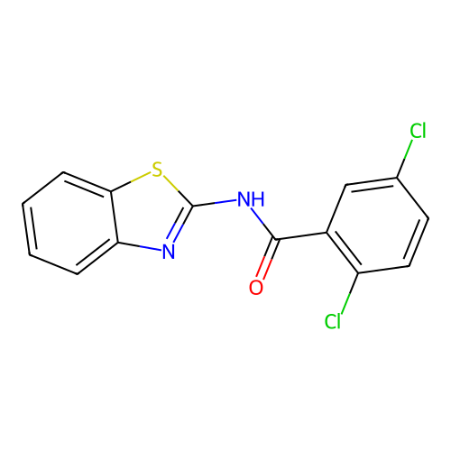 N-(1,3-benzothiazol-2-yl)-2,5-dichlorobenzamide structure