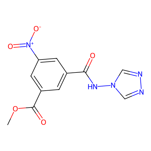 Methyl 3-nitro-5-(1,2,4-triazol-4-ylcarbamoyl)benzoate structure
