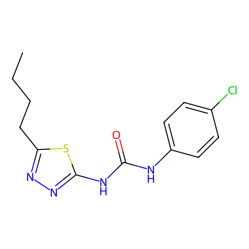 1-(5-Butyl-1,3,4-thiadiazol-2-yl)-3-(4-chlorophenyl)urea structure