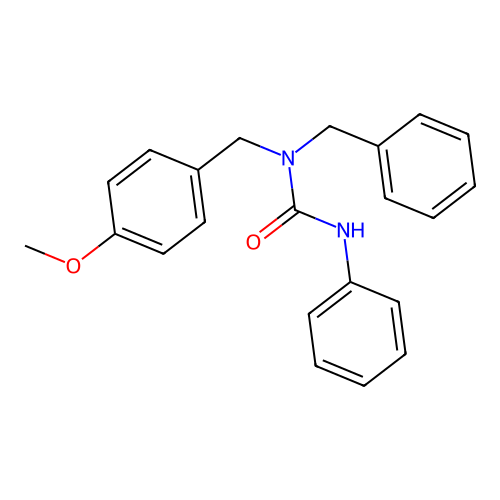 1-Benzyl-1-(4-methoxybenzyl)-3-phenylurea structure