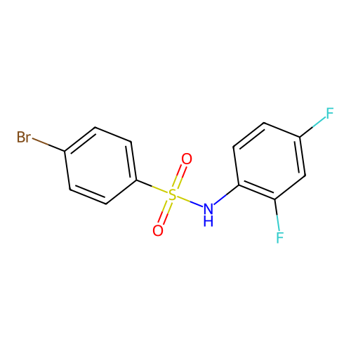 4-bromo-N-(2,4-difluorophenyl)benzenesulfonamide structure