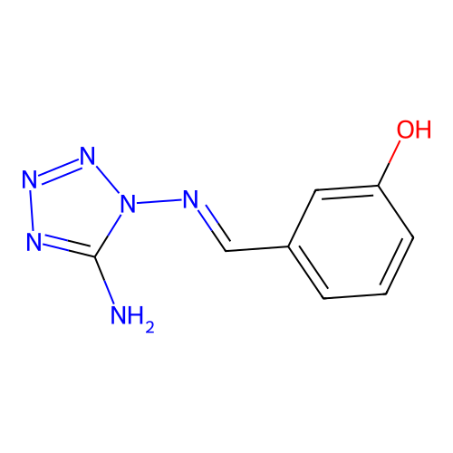 3-{(E)-[(5-amino-1H-tetrazol-1-yl)imino]methyl}phenol structure