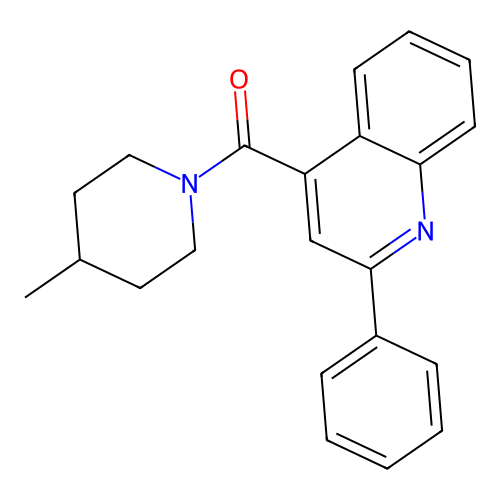 (4-Methylpiperidin-1-yl)(2-phenylquinolin-4-yl)methanone structure