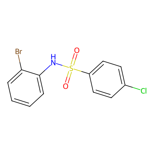 N-(2-bromophenyl)-4-chlorobenzenesulfonamide structure
