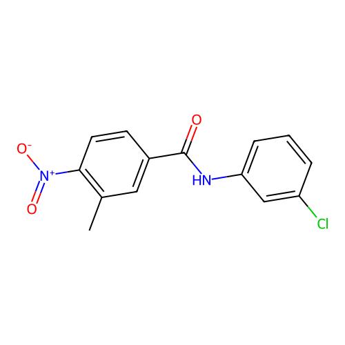 N-(3-chlorophenyl)-3-methyl-4-nitrobenzamide structure