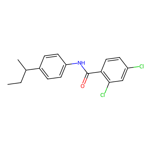 N-[4-(butan-2-yl)phenyl]-2,4-dichlorobenzamide structure
