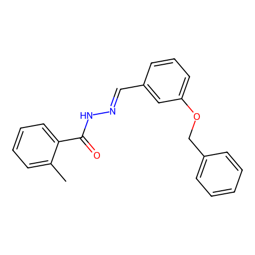 2-methyl-N-[(3-phenylmethoxyphenyl)methylideneamino]benzamide structure