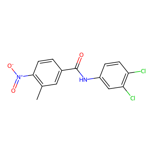 N-(3,4-二氯苯基)-3-甲基-4-硝基苯甲酰胺 structure