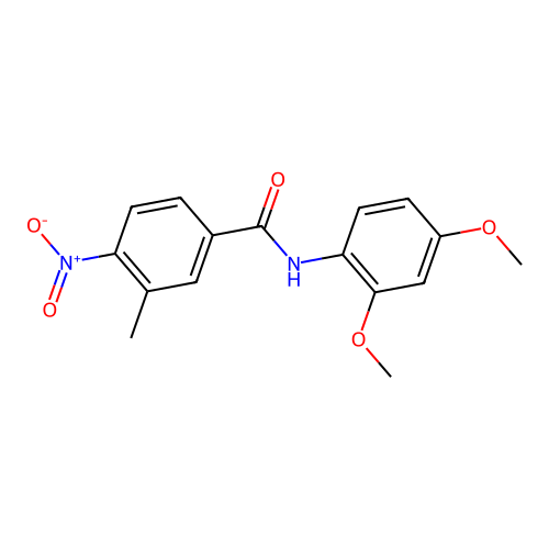 N-(2,4-dimethoxyphenyl)-3-methyl-4-nitrobenzamide structure