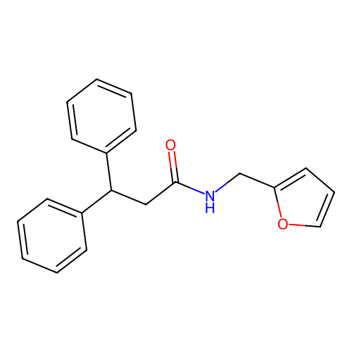 N-(furan-2-ylmethyl)-3,3-diphenylpropanamide structure