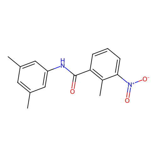 N-(3,5-dimethylphenyl)-2-methyl-3-nitrobenzamide structure