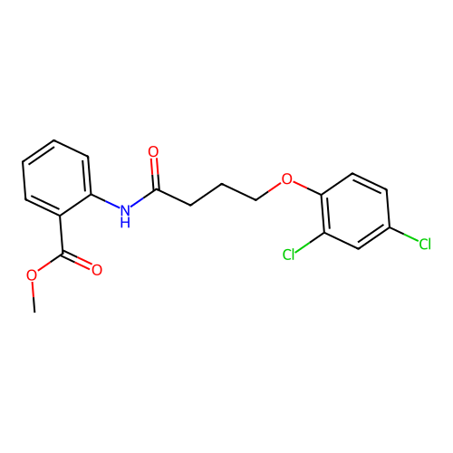Methyl 2-[4-(2,4-dichlorophenoxy)butanoylamino]benzoate structure