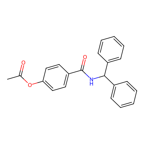 4-[(Diphenylmethyl)carbamoyl]phenyl acetate structure