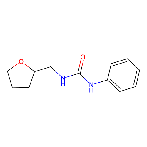 N-phenyl-N'-(tetrahydro-2-furanylmethyl)urea structure