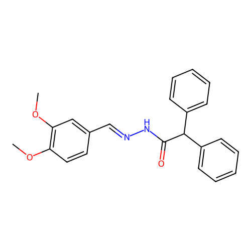 N'-[(E)-(3,4-dimethoxyphenyl)methylidene]-2,2-diphenylacetohydrazide structure