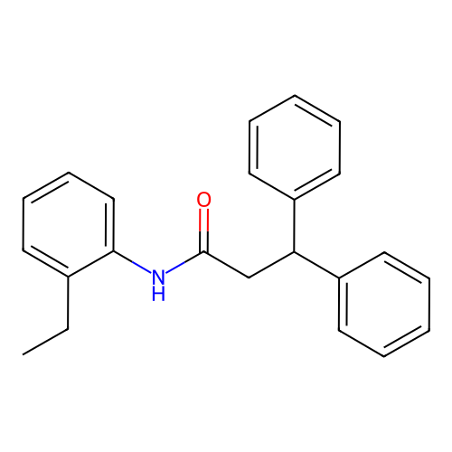 N-(2-ethylphenyl)-3,3-diphenylpropanamide structure