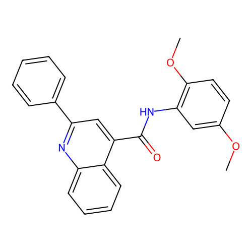 N-(2,5-dimethoxyphenyl)-2-phenylquinoline-4-carboxamide structure