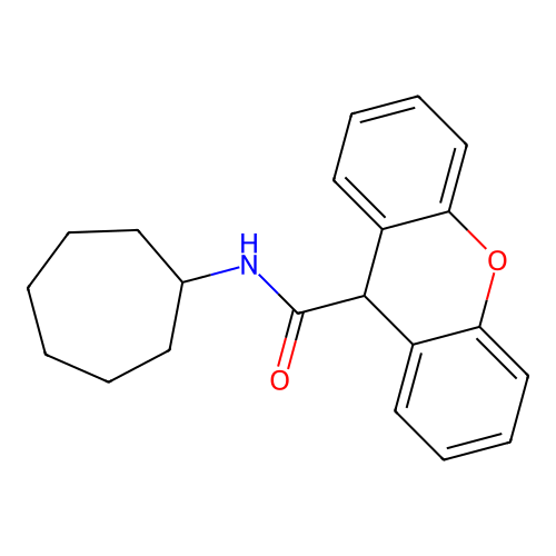 N-环庚基-9H-呫吨-9-甲酰胺 structure
