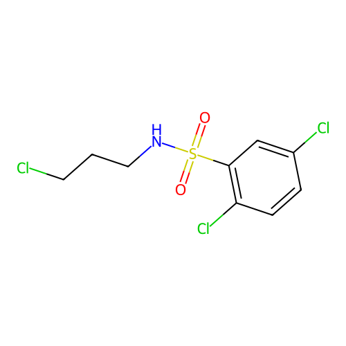 2,5-dichloro-N-(3-chloropropyl)benzenesulfonamide structure