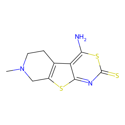 4-imino-7-methyl-5,6,7,8-tetrahydro-4H-pyrido[4',3':4,5]thieno[2,3-d][1,3]thiazine-2-thiol structure