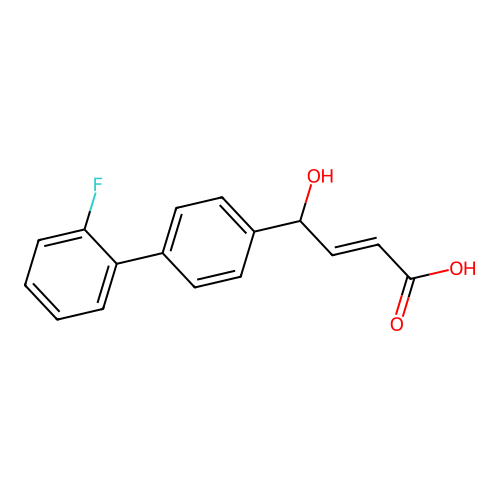 4-(4-(2'-Fluorobiphenylyl))-4-hydroxycrotonic acid structure