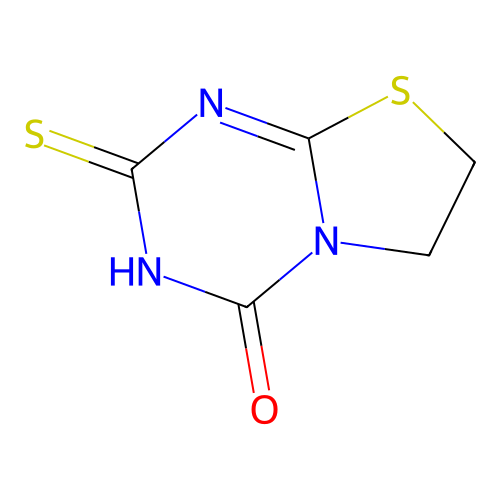 2,3,6,7-Tetrahydro-5H-thiazolo[3,2-a]-S-triazine-5-one-7-thione structure