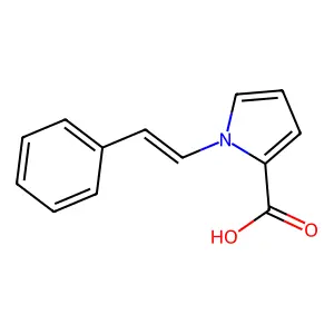 1-(2-Phenylethen-1-yl)-1H-pyrrole-2-carboxylic acid structure