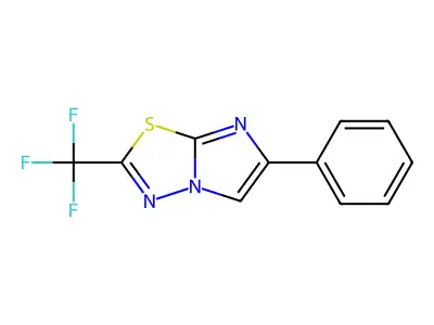 6-Phenyl-2-(trifluoromethyl)imidazo[2,1-b][1,3,4]thiadiazole structure
