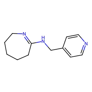 N-(pyridin-4-ylmethyl)-3,4,5,6-tetrahydro-2H-azepin-7-amine structure