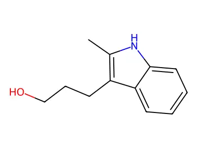 3-(2-methyl-1H-indol-3-yl)propan-1-ol structure