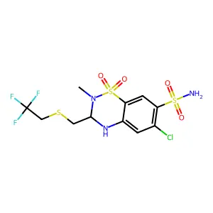 泊利噻嗪 structure
