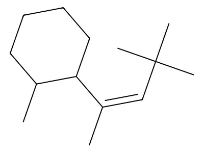 Cyclohexane,1-methyl-2-(1,3,3-trimethyl-1-butenyl)-, [1a,2b(z)]-(9ci) structure
