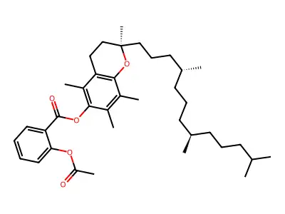 alpha-Tocopheryl o-acetoxybenzoate structure