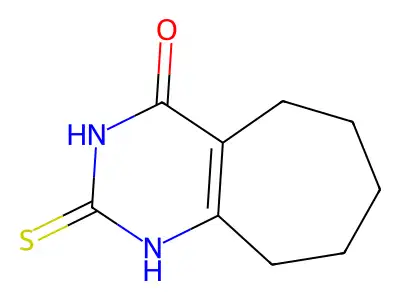 4H-Cycloheptapyrimidin-4-one, 3,5,6,7,8,9-hexahydro-2-mercapto- structure