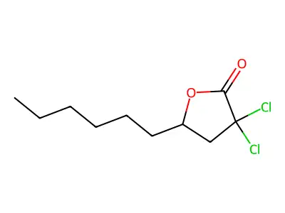 3,3-Dichloro-5-hexyldihydrofuran-2(3H)-one structure
