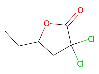 3,3-Dichloro-5-ethyldihydrofuran-2(3H)-one structure