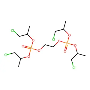 Phosphoric acid, 1,2-ethanediyl tetrakis(2-chloro-1-methylethyl) ester structure