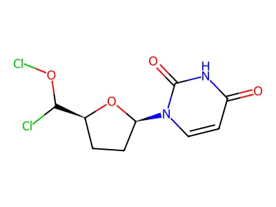 2',5'-Dichloro-2',5'-dideoxyuridine structure