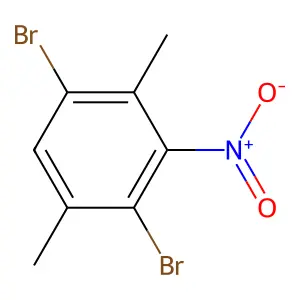 1,4-Dibromo-2,5-dimethyl-3-nitrobenzene structure