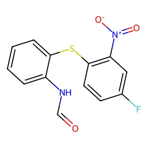 n-{2-[(4-Fluoro-2-nitrophenyl)sulfanyl]phenyl}formamide structure